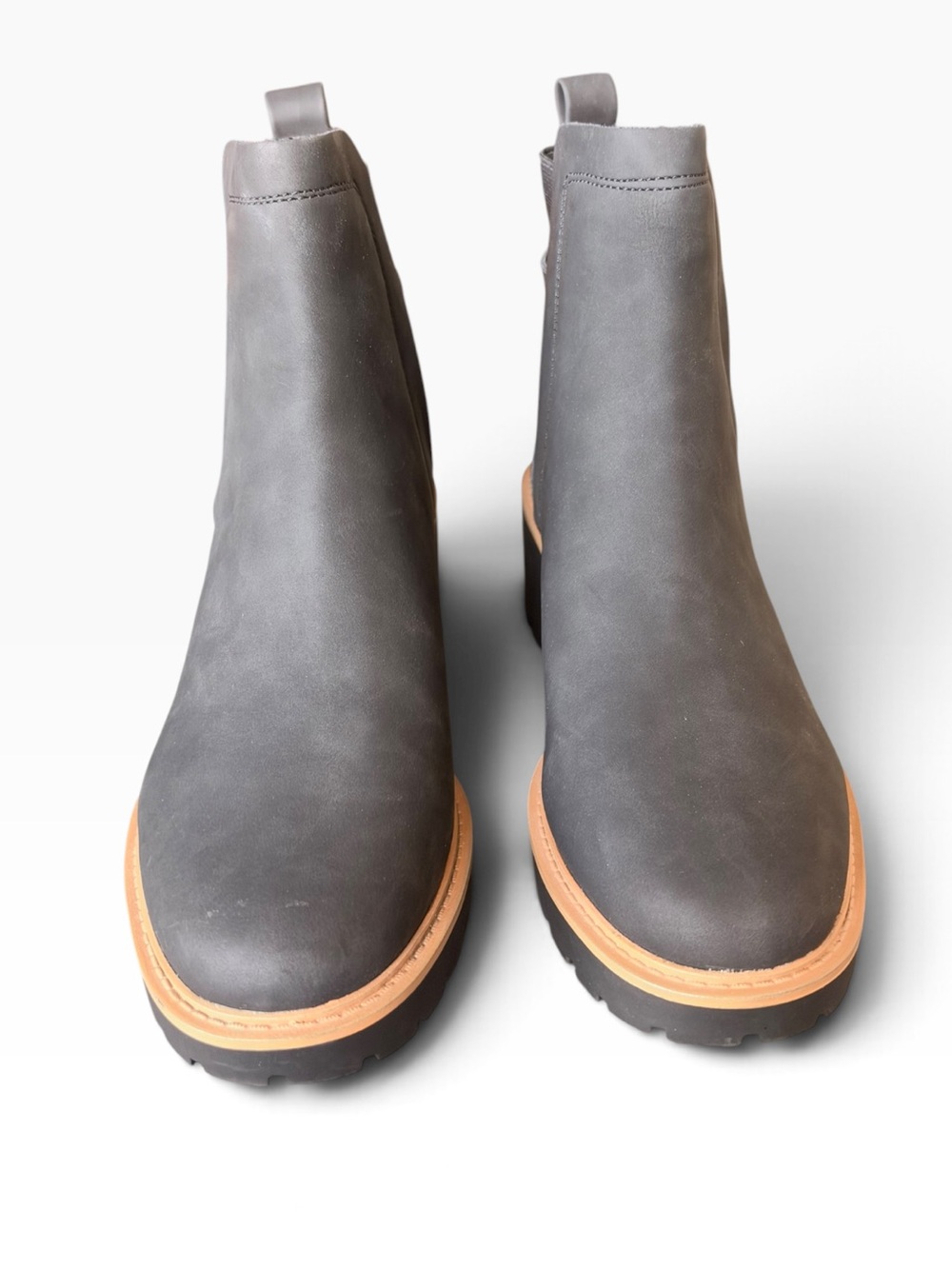 a.n.a. Gray Chelsea Lug Sole Ankle Boots Women’s Size 9